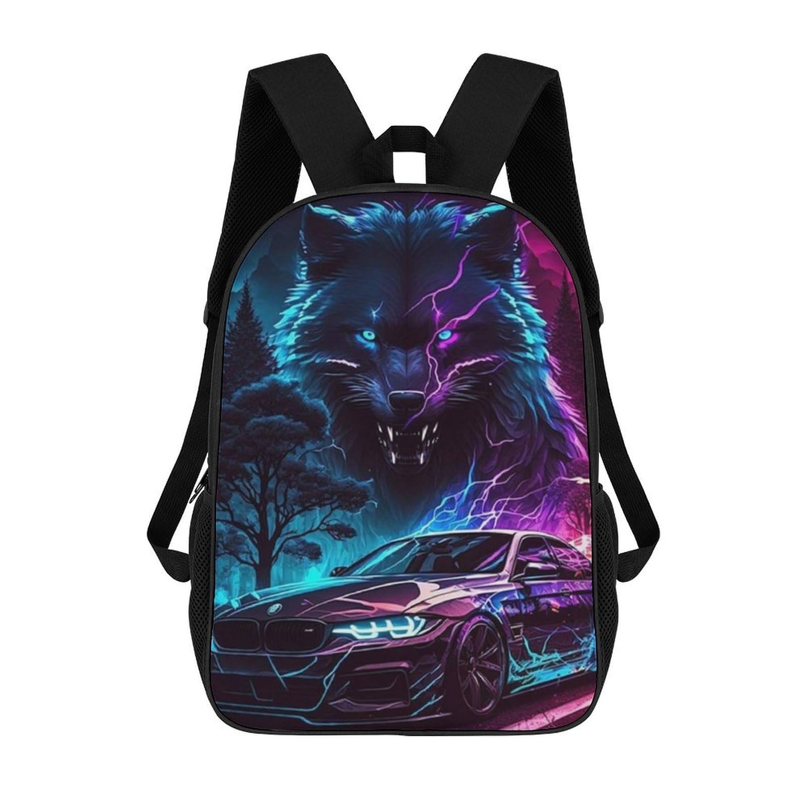 Qpirinmex Unisex Kids Sports Car-1 Sports Car Backpacks Boys Girls Secondary School Bookbags Backpack For Junior Elementary Rucksack 17Inch