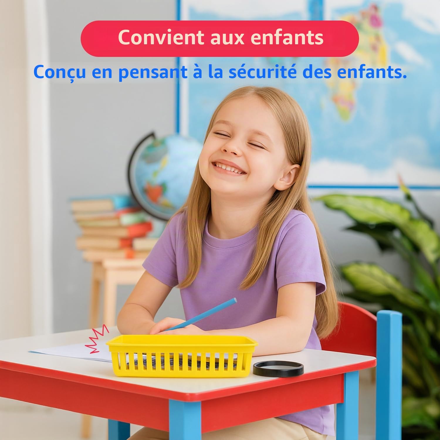 Prextex Range-crayon Prextex pour la salle de classe Panier à crayons ou panier à crayons, couleurs variées (paquet de 12)