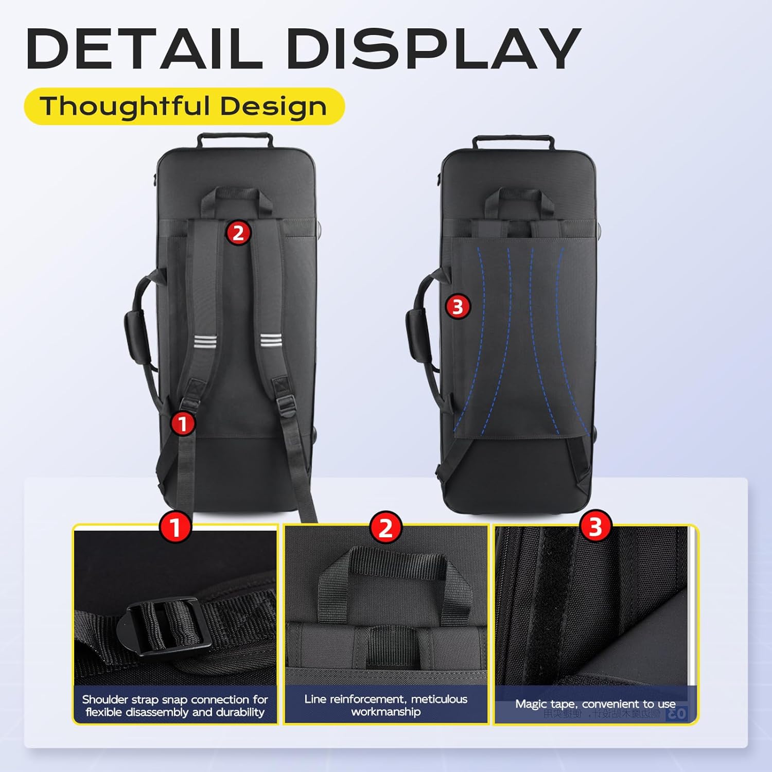 Sax Cases, Lightweight Tenor Sax Case for Bb Tenor Saxophone; (IF-TENORSAX-SQUARE)