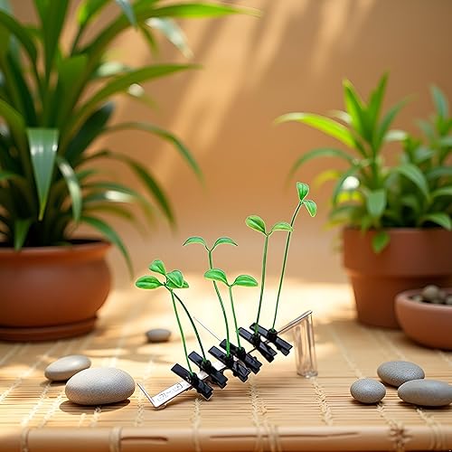 Miniatura 6 de Divertidas pinzas para el cabello de hierba, 8 horquillas para brotes de frijol, pasador de hierba, hoja verde, antena, horquillas para el cabello,