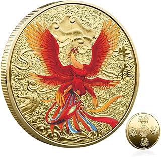 ERINGOGO Moneda del desafío Suzaku Afortunado Moneda China Moneda Decorativa Moneda Conmemorativa Moneda de Coleccion Conmemorativa aleación