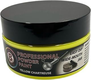 Yellow Chartreuse Powder Paint for Jigs and Fishing Lures DIY Lure Paint For Jig Head High Gloss Powder Coating 2oz Wide Mouth Easy Dip Jar