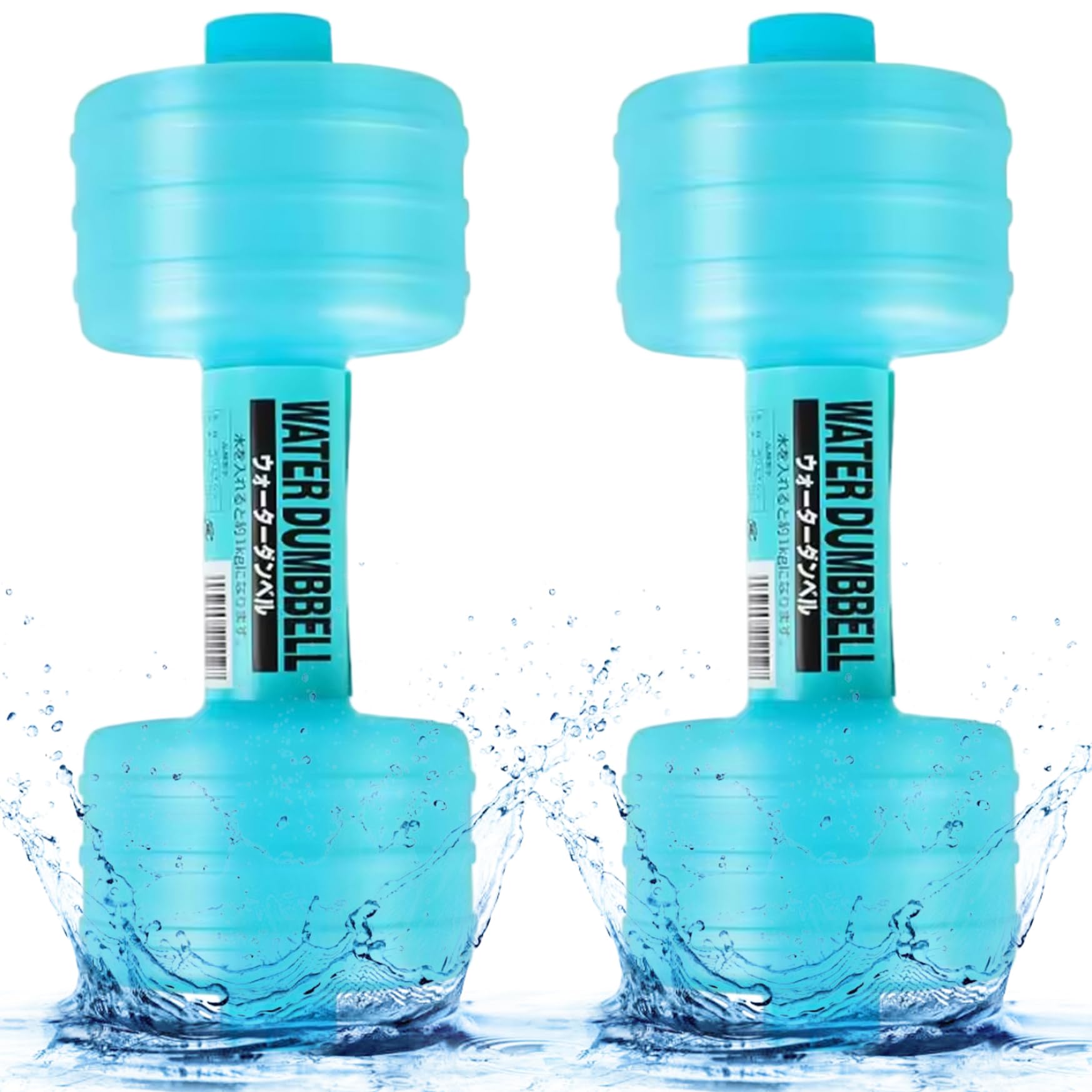 2Pcs 10x4 Adjustable Weight Water Dumbbells Water Filled Portable Gym Accessories for Home Office Training