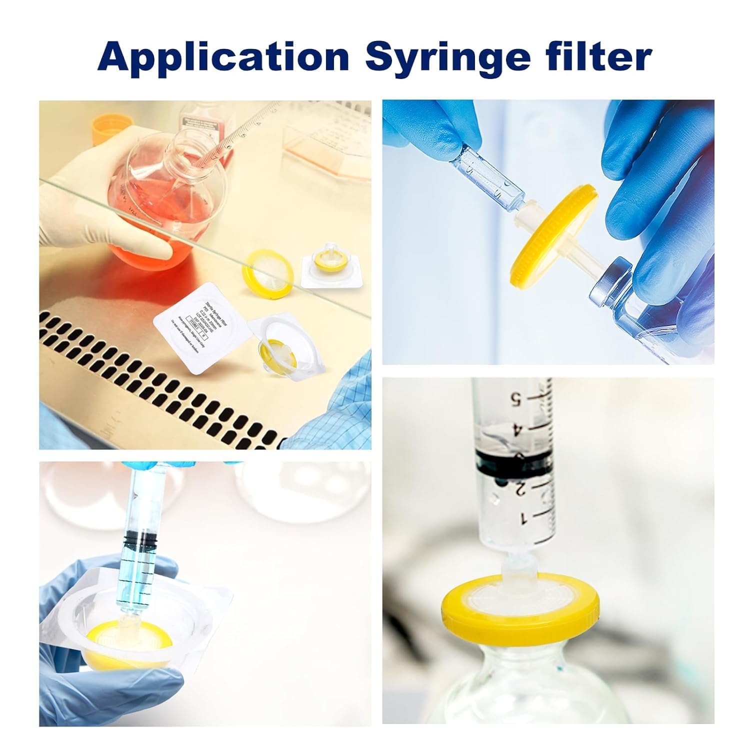 Sterile Syringe Filter PES 100 Pack, 0.22um Pore Size, 13mm Membrane Diameter, Hydrophilic Filtration High Throughput Sterile Packed Individually — Amazon image 8