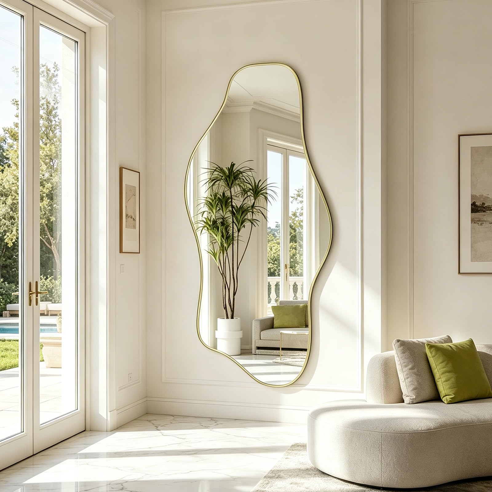 Amazon.com: DAOYIJIAJU Irregular Full Length Mirror, 67