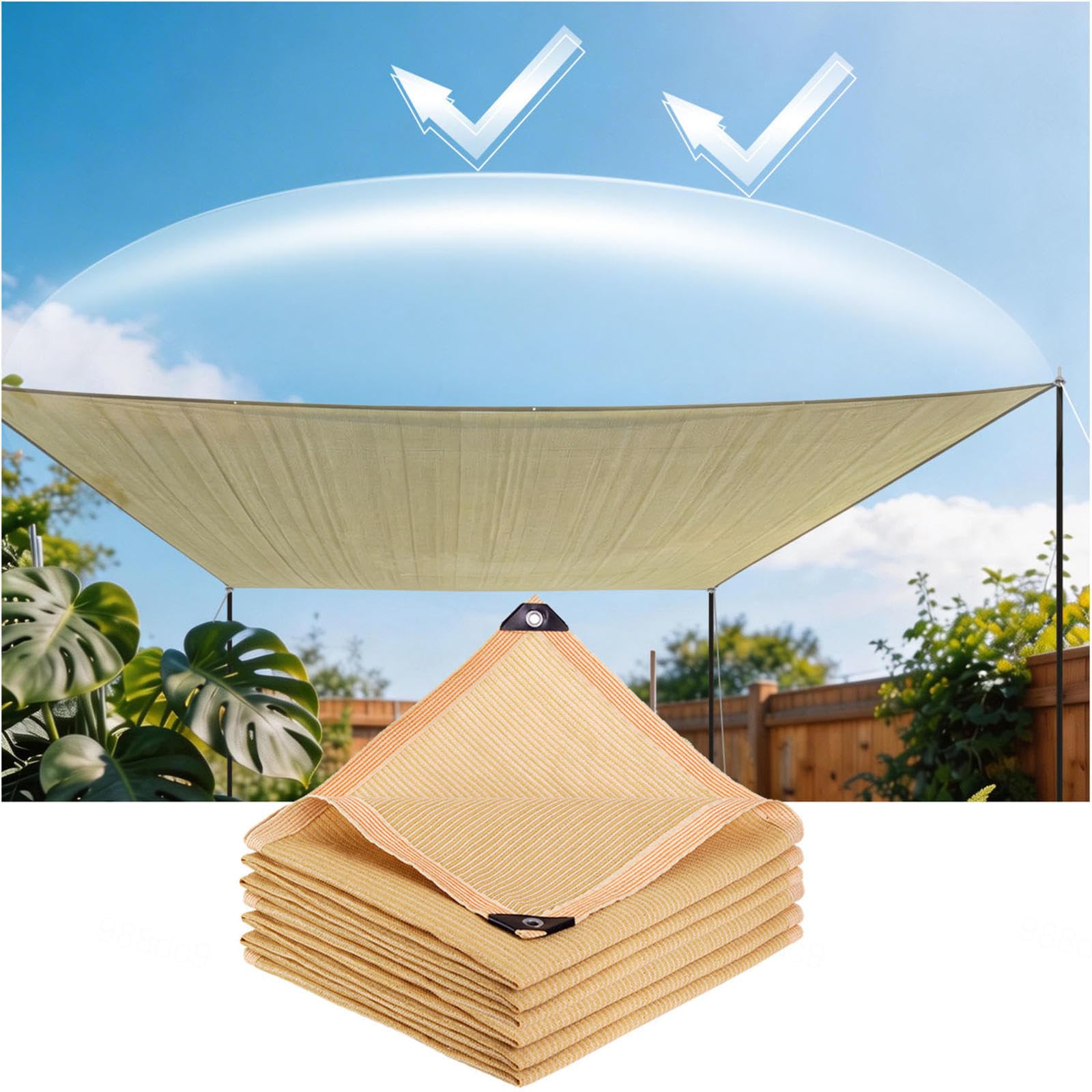 Toile de protection solaire contre la chaleur sous pergola 2x6m
