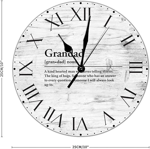 Miniatura 222 de Reloj de pared de PVC con definición de cuñado, reloj de pared redondo con citas espirituales, números romanos, tipografía, arte de pared, 8.8