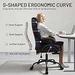 AreShark Ergonomic Office Chair with Footrest, PU Leather Executive Desk Chair - Padded Linkage Armrests, Lumbar Support, Swivel Computer Chair for Home Office & Gaming, Dark Brown