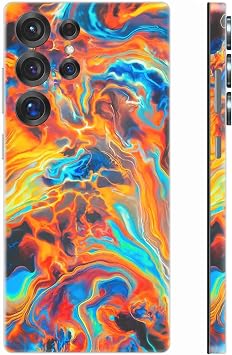 Skin Wrap for Samsung Galaxy S25 Ultra Protective Film Phone Sticker Decal Cover for Mobile Back, Camera, Frame Orange |