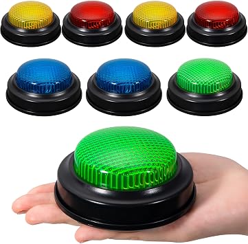 8-Pack Game Buzzers for Trivia Games Classroom Quiz Buzzers with Lights & Sounds for Learning, Parties & Family Fun