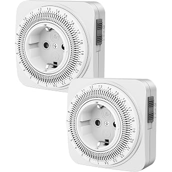 DEWENWILS Mechanical Timer Socket, Timer Socket, 24 Hour Format Mini Timer | Timer Socket Timer 24h Format Mini Timer Analogu