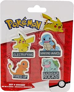 CYPBRANDS Pokémon Schreibwaren-Set - Offizielles Set Mit Stiften, Radiergummis & Spitzer