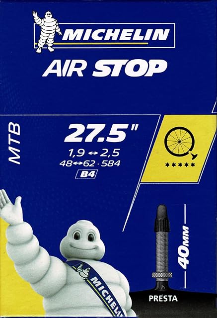 Michelin Airstop Butyl, Black, Size 27.5 x 1.90/2.5/40 mm