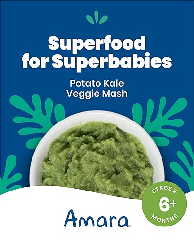 Miniatura 3 de Amara - Alimentos saludables para bebés, papa de col rizada, frutas orgánicas y verduras para las primeras comidas del bebé, etapa 1 (7 bolsas)