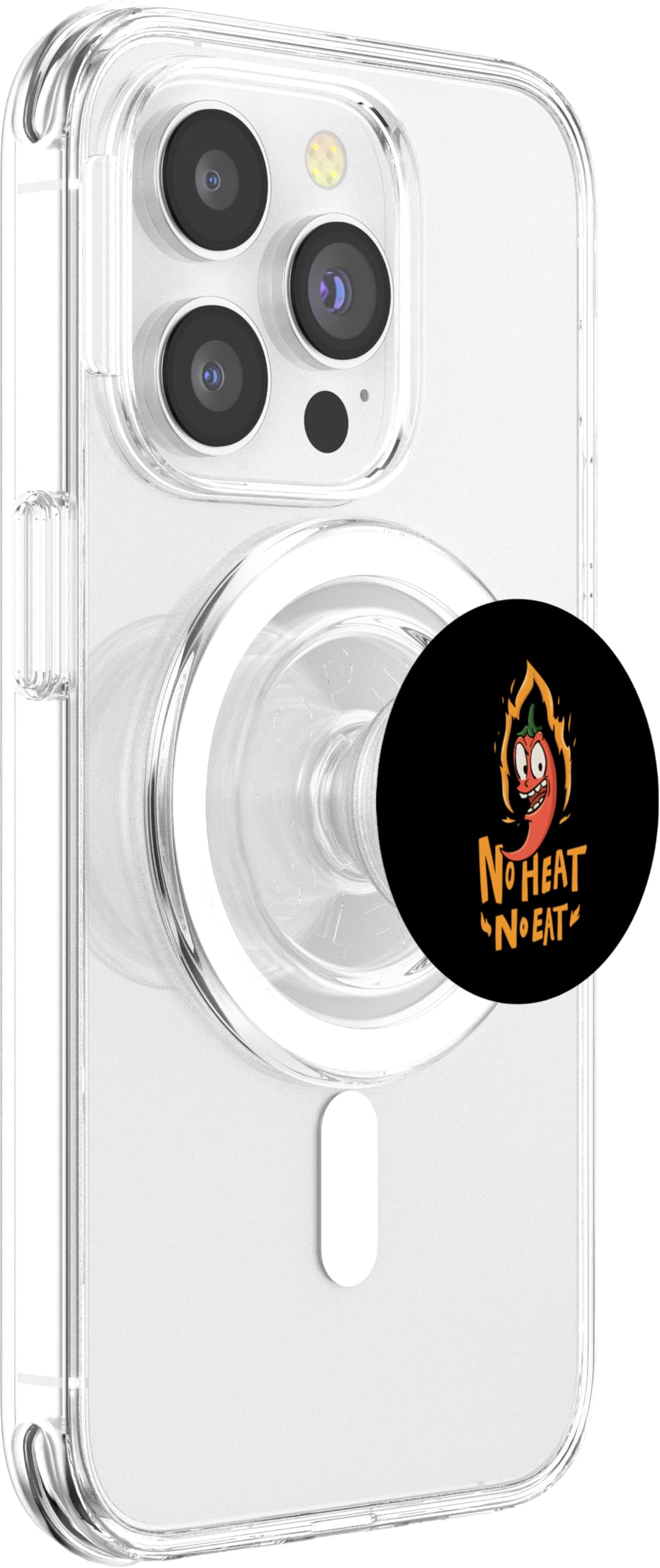 Red pepper design Design for a Habanero Chili Lover PopSockets PopGrip for MagSafe, Clear - Image 4