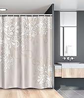 Vista 55 de Ambesonne - Colección de decoración, cortina para regadera de baño de poliéster