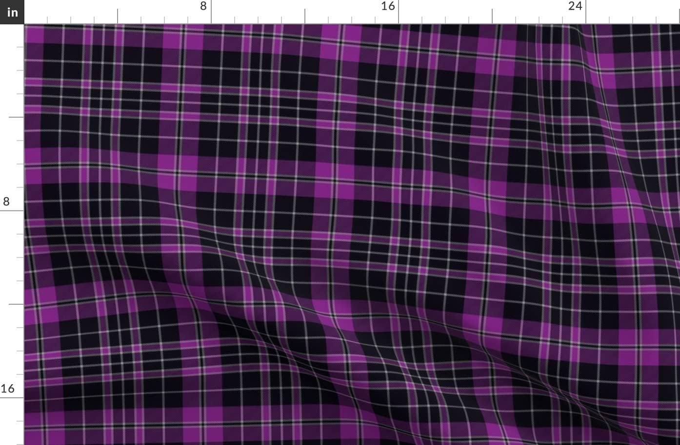 Spoonflower Fabric - Clergy Tartan Purple Plaid Grey Printed on Organic Cotton Sateen Fabric by The Yard - Sewing Quilting Apparel Home Decor