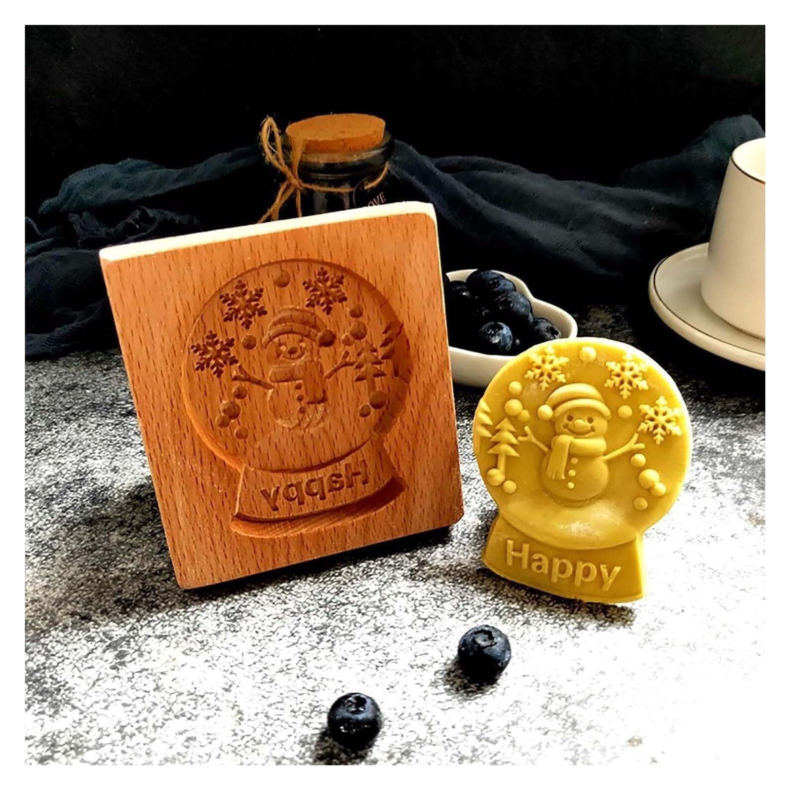 Keksausstecher, Keksformen aus Holz, Kekse, 2023, 3D-geschnitzte Keksausstecher, Backwerkzeug, DIY-Prägung, Lebkuchen, Shortbread