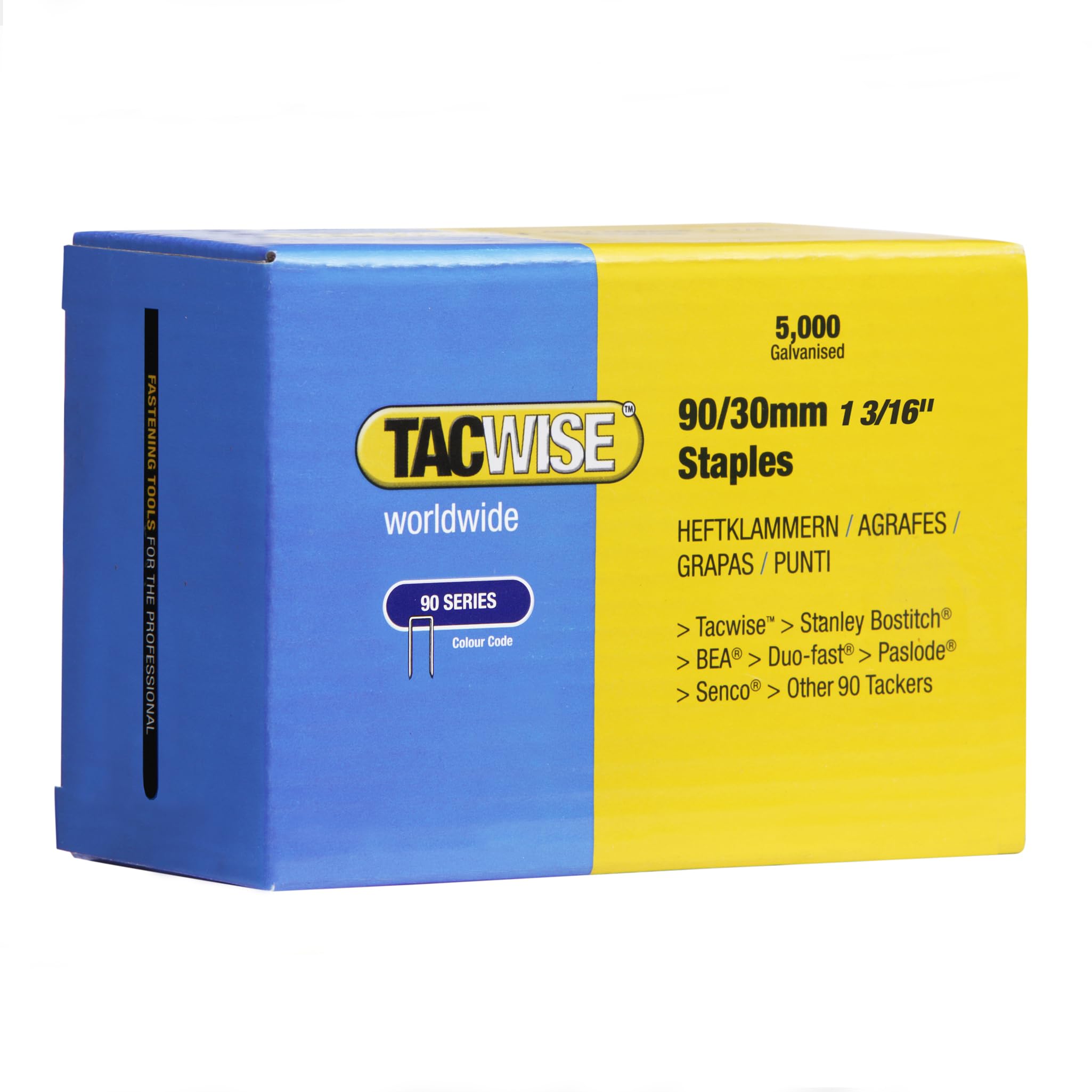 Tacwise 90/30 mm Wąskie zszywki korony do pistoletu zszywkowego (pudełko 5000)