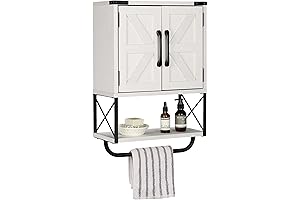 Farmhouse Rustic Medicine Cabinet with Two Barn Door