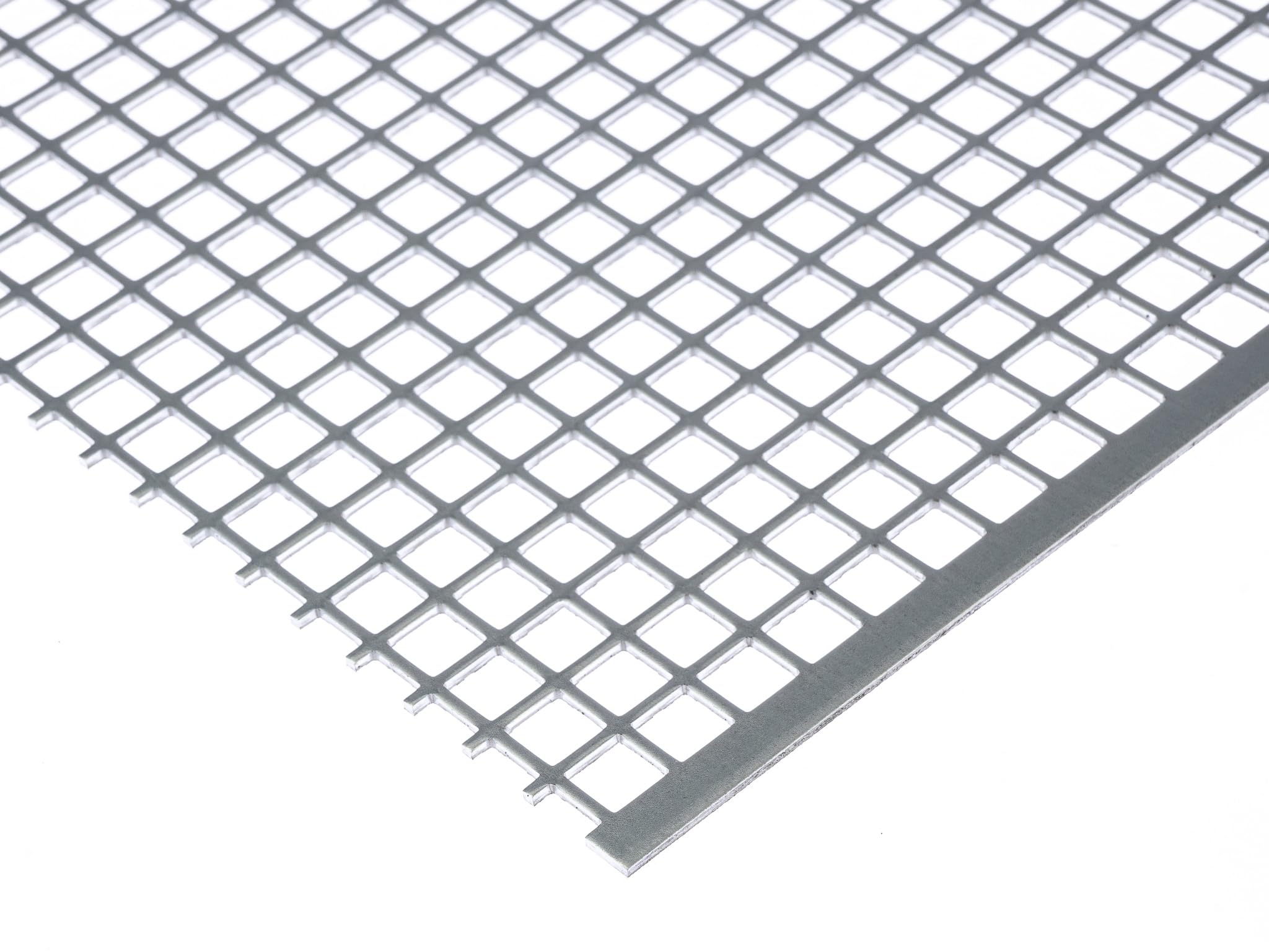 Stahl Verzinkt Lochblech QG10-12 Stahl 2 mm dick Wunschzuschnitt nach Maß (1000 mm x 550 mm)