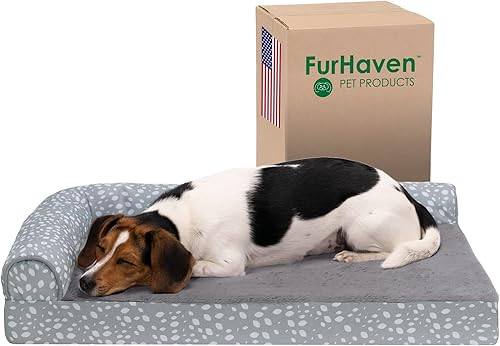 Miniatura 18 de Furhaven Cama de Gel Refrescante para Perros Grandes con Refuerzos Extraíbles y Funda Lavable, Para Perros de Hasta 95 libras - Chaise en Forma de L
