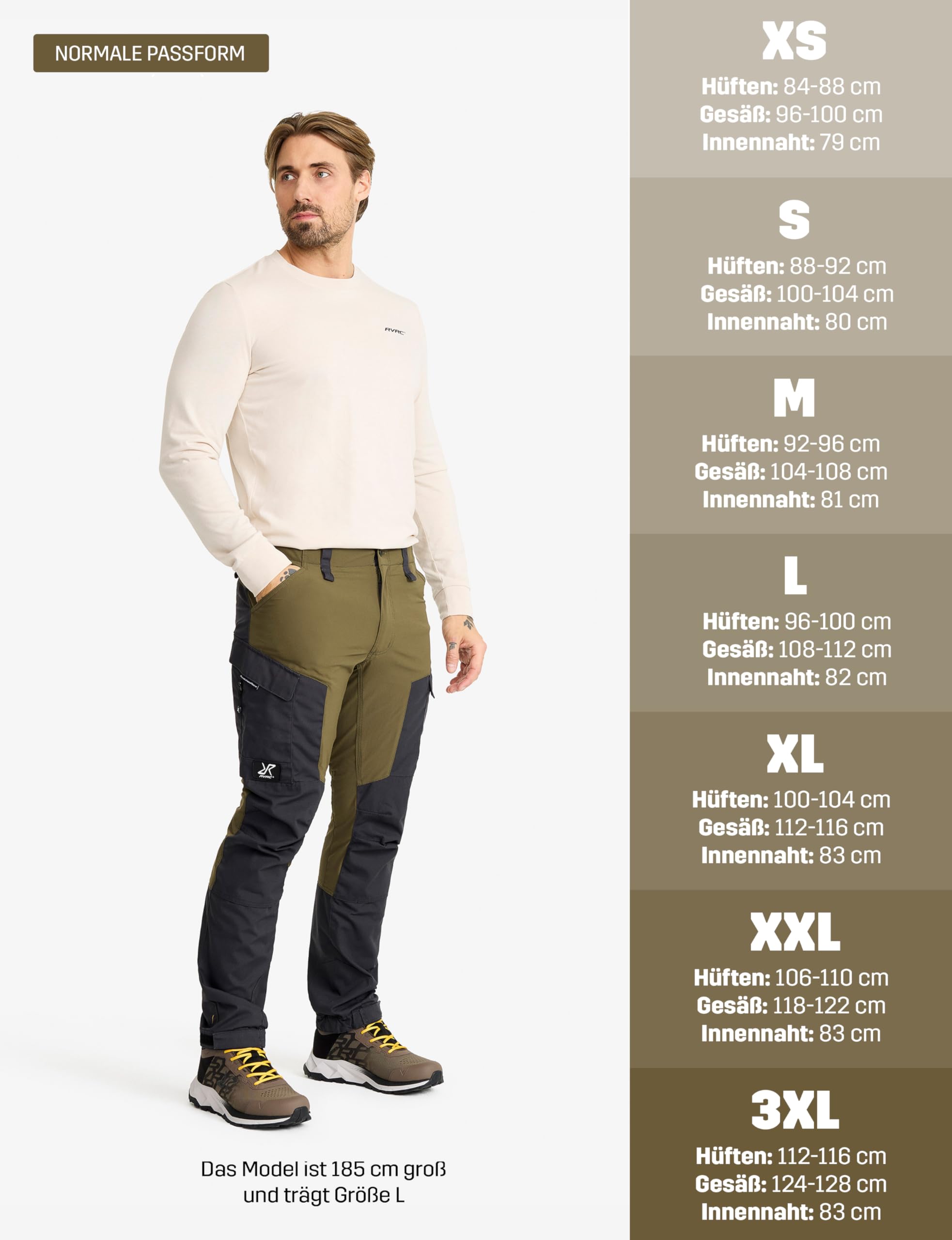RevolutionRace Herren RVRC GP Pants, Hose zum Wandern und für viele Outdoor-Aktivitäten