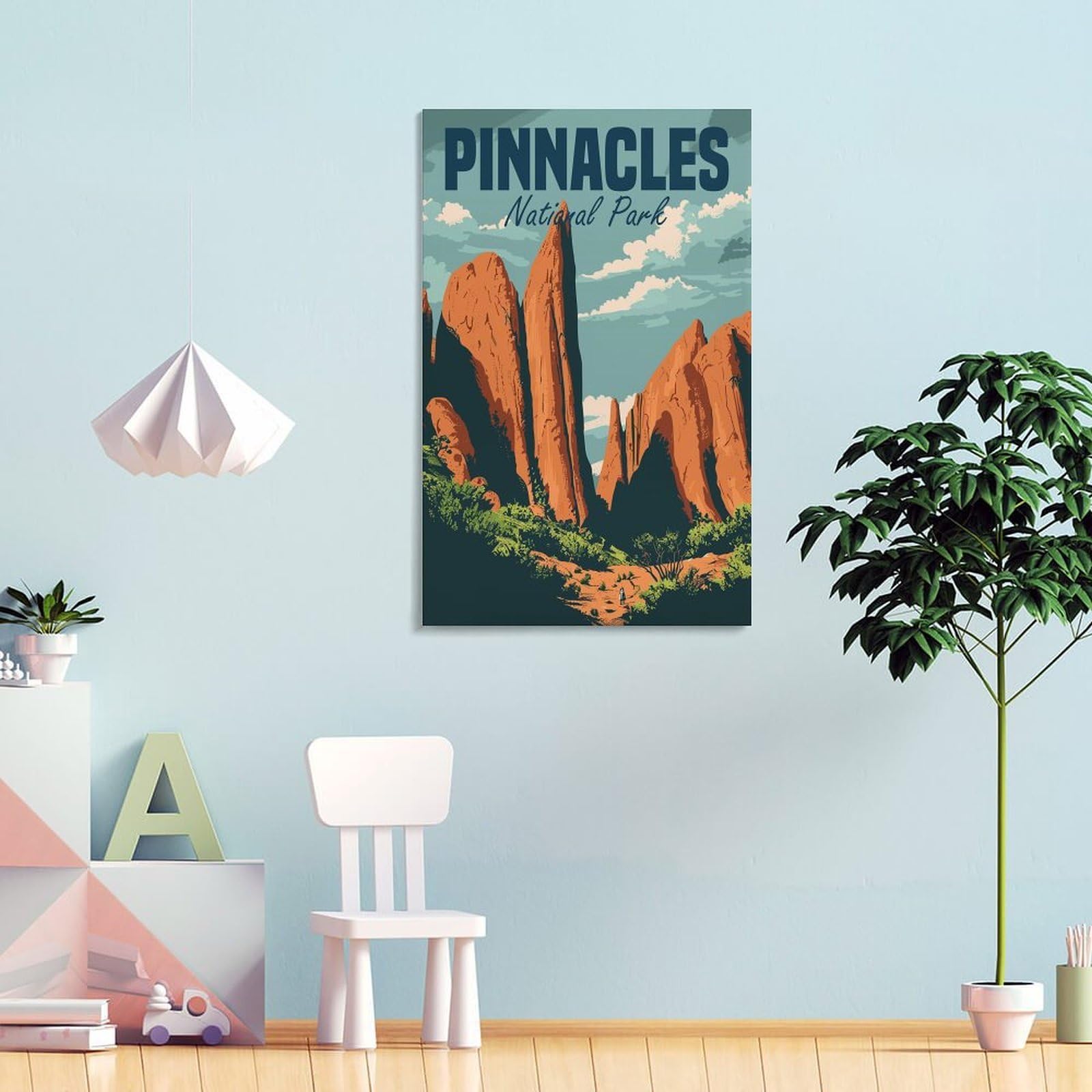 Junmoney Wandbild Pinnacles National Park, 24x36inch(60x90cm), Für Wohnraum, Flur Oder Apartments, Persönliche Wanddeko Als Geschenk, Für Persönliche Wohnideen