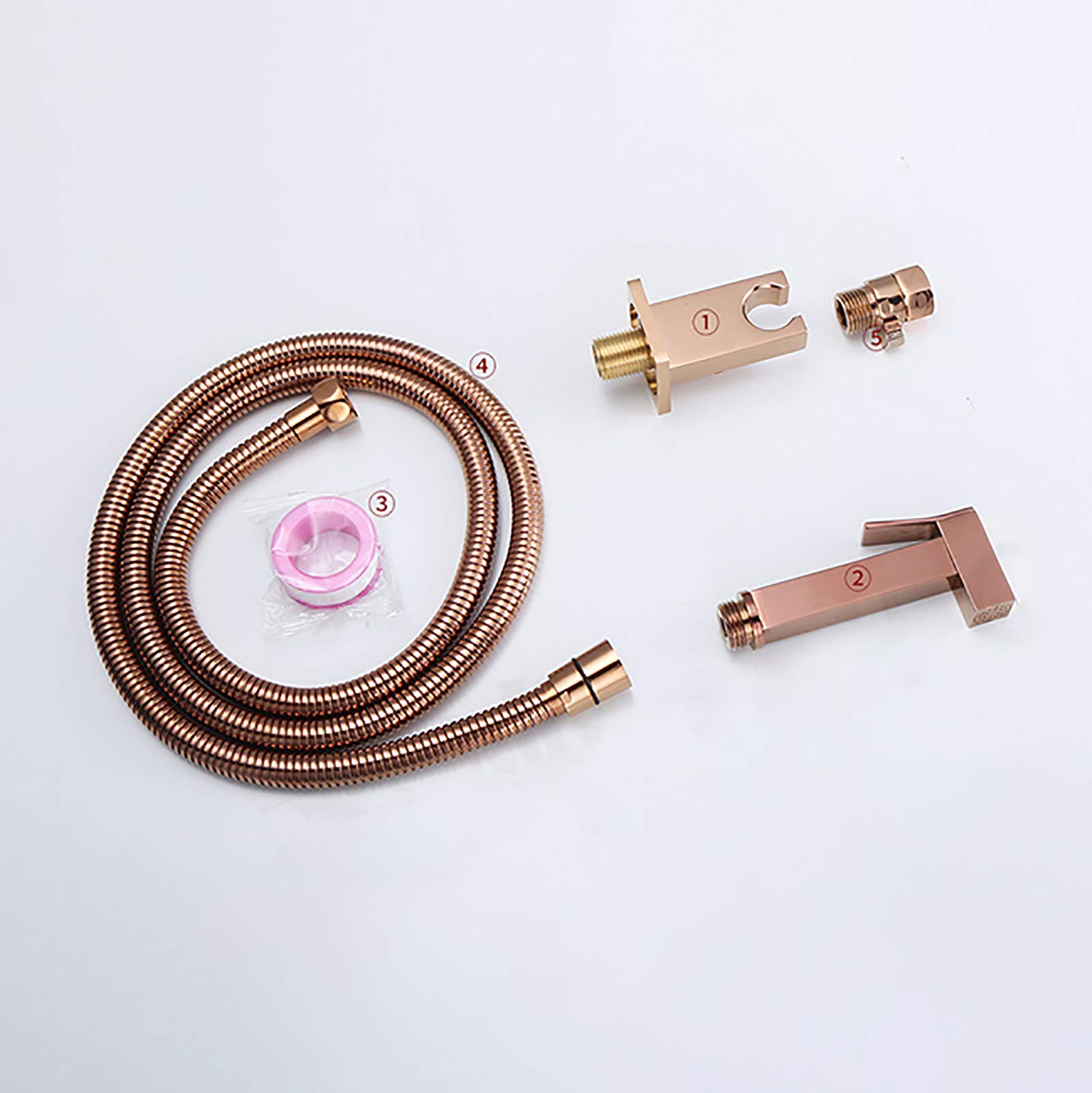 Spruzzatore portatile per bidet per WC, kit con spruzzatore per bidet da bagno in ottone da parete con acqua fredda singola per l'igiene personale, il bagno degli animali domestici, tubo da 1,5 m
