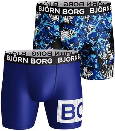 Bjorn Borg 2-Pack Side Logo \u0026 Swirls Boys Performance Boxer Briefs, Blue  Age 8-10 : Amazon.co.uk: Clothing