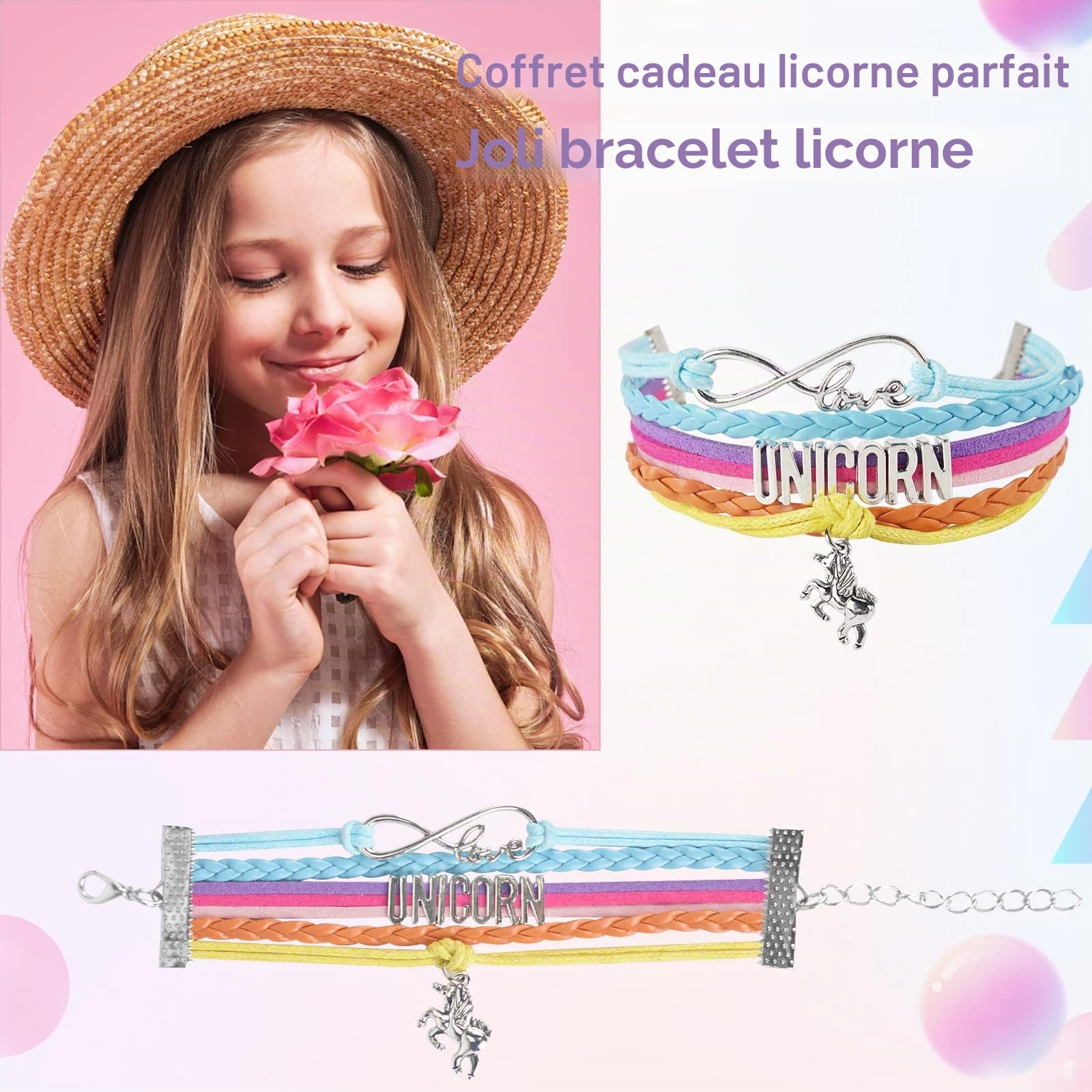 JYPS Casque Audio Enfant, Licorne/Dinosaures Casque Filaire pour Enfants avec Micro pour Filles/Garçon de 3 à 10 Ans, Musique Ecouteurs pour iPad/Tablet l'école-Cadeau Licorne pour Filles (Rose)