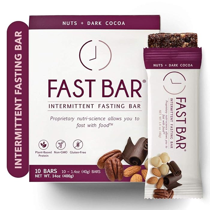 Buy Fast Bar, Nuts & Dark Cocoa, Gluten Free, Plant Based Protein Bar