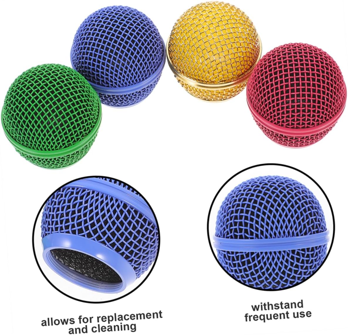 8Pcs Mic Head Mesh Grill Cover Compatible with Durable Replacement Grille for Enhanced Sound and Style Convenient Microphone Accessories
