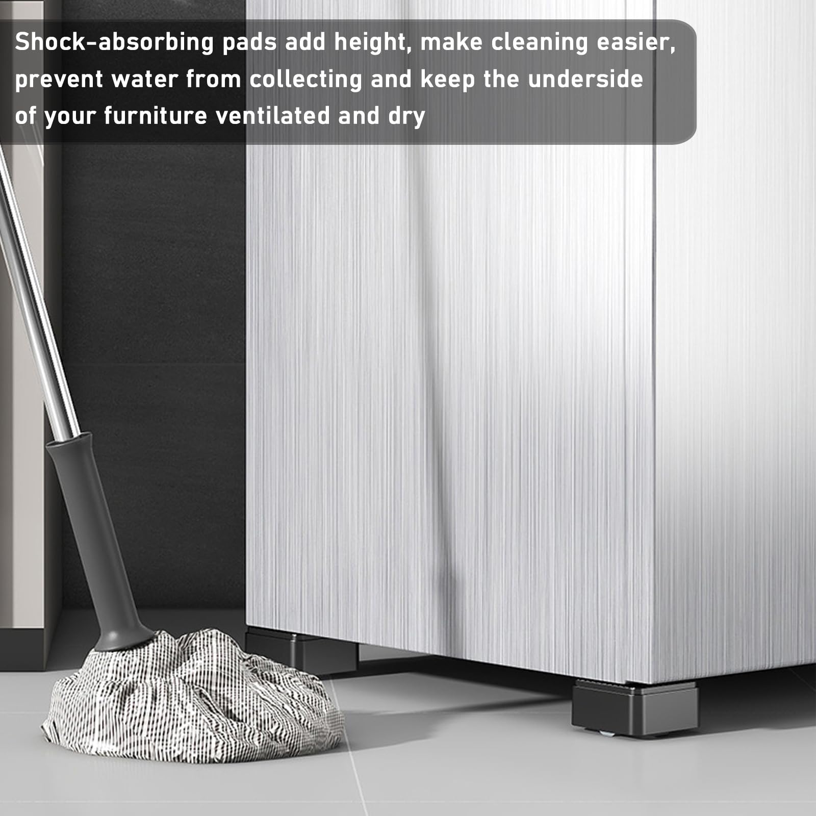 4 Stück Schwingungsdämpfer Für Waschmaschine - Höhenverstellbar 8-11cm, Antirutsch