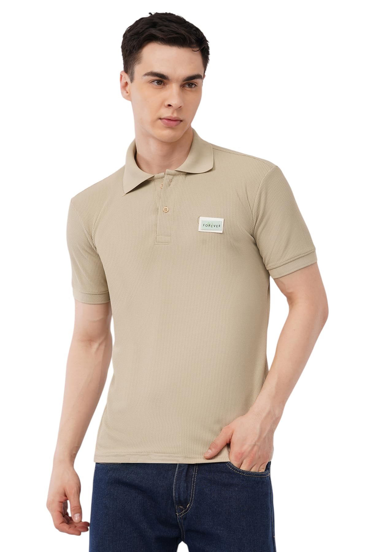 Scarves Men's Textured Polo T-Shirt, Short Sleeve with Collar-image-24