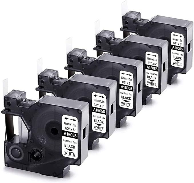 Wonfoucs Compatible Dymo Heat Shrink Labels Replace for