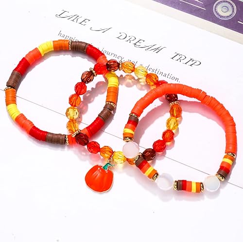 Miniatura 4 de XOCARTIGE Surfer Heishi - Pulseras apilables para mujer, apilables, de vinilo arcoíris, disco de arcilla, pulseras elásticas para la amistad,