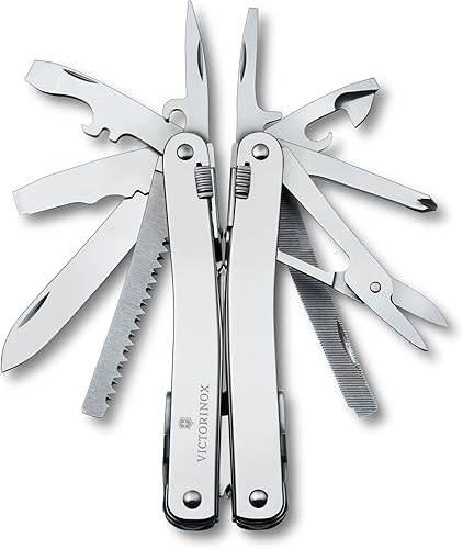 Miniatura 2 de Victorinox Swiss Tool Spirit X - Navaja de bolsillo del ejército suizo grande multiherramienta 24 funciones hoja de bloqueo estuche plata