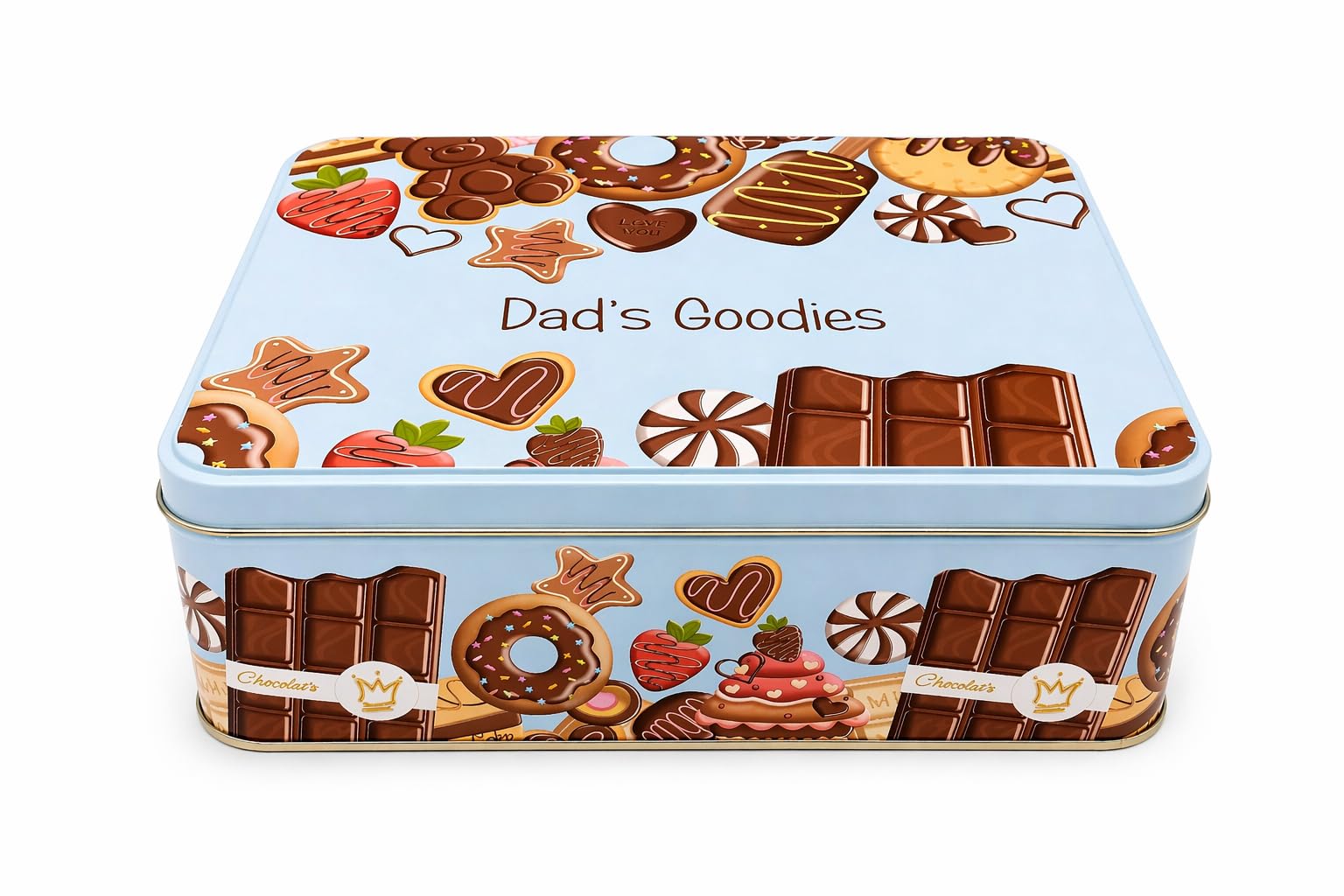 Lunar Shadow Dad’s Goodies Blue Gift Tin, Gift for Dad, Father's Day, Birthday, Christmas