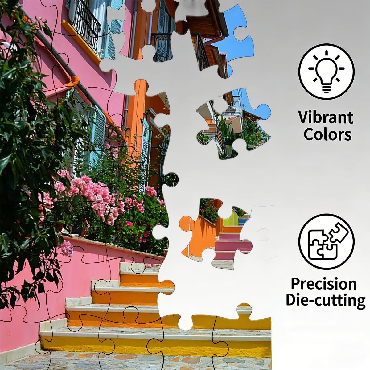 Puzzle 2000 sztuk Włochy, Puzzle Krajobraz dla dorosłych, Klasyczne Puzzle Gry Edukacyjne dla Rodzinnej Aktywności, Najwyższej Jakości Drewniane puzzle z pudełkiem na prezent dla mężczyzny, prezent
