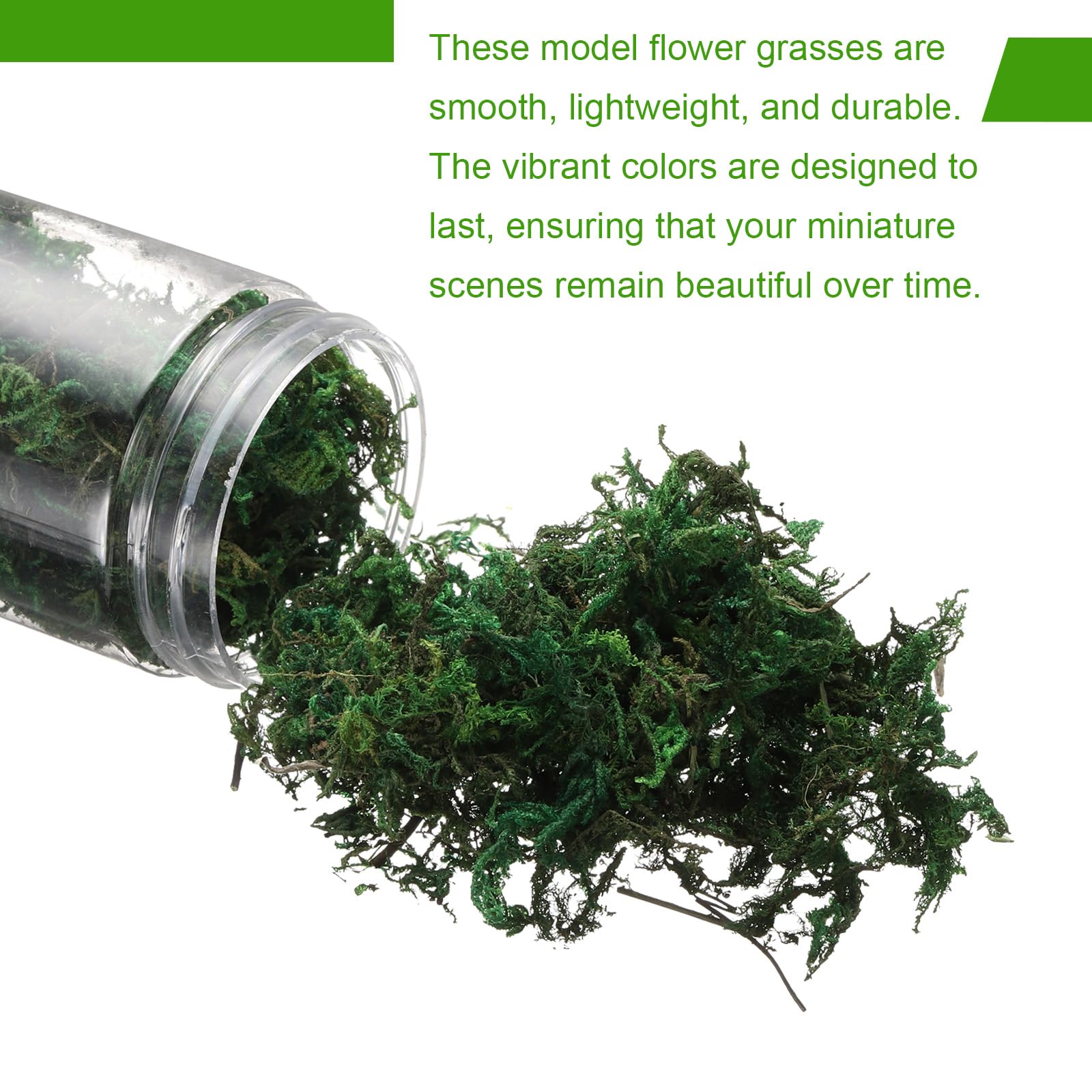 CoCud Model Grass Terrain Powder, 185ml Capacity, Fake Miniature Flower Grass Tree Moss Green - Image 3