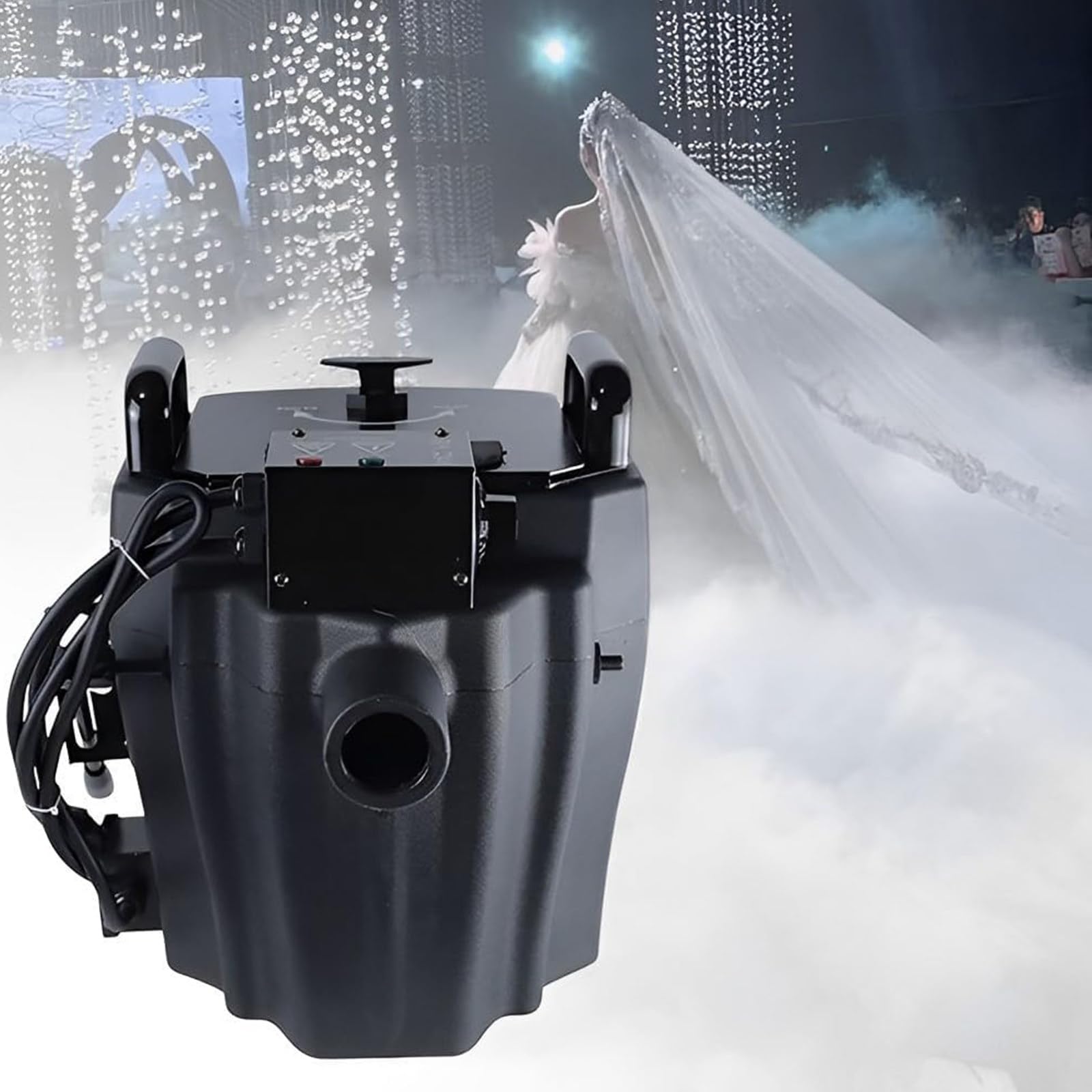 Wytwornica mgły suchego lodu 3500 W, nisko zawieszona wytwornica dymu, wytwornica mgły strumieniowej do klubów, na imprezy, DJ-ów, wesela, o maksymalnym zasięgu 250 m²