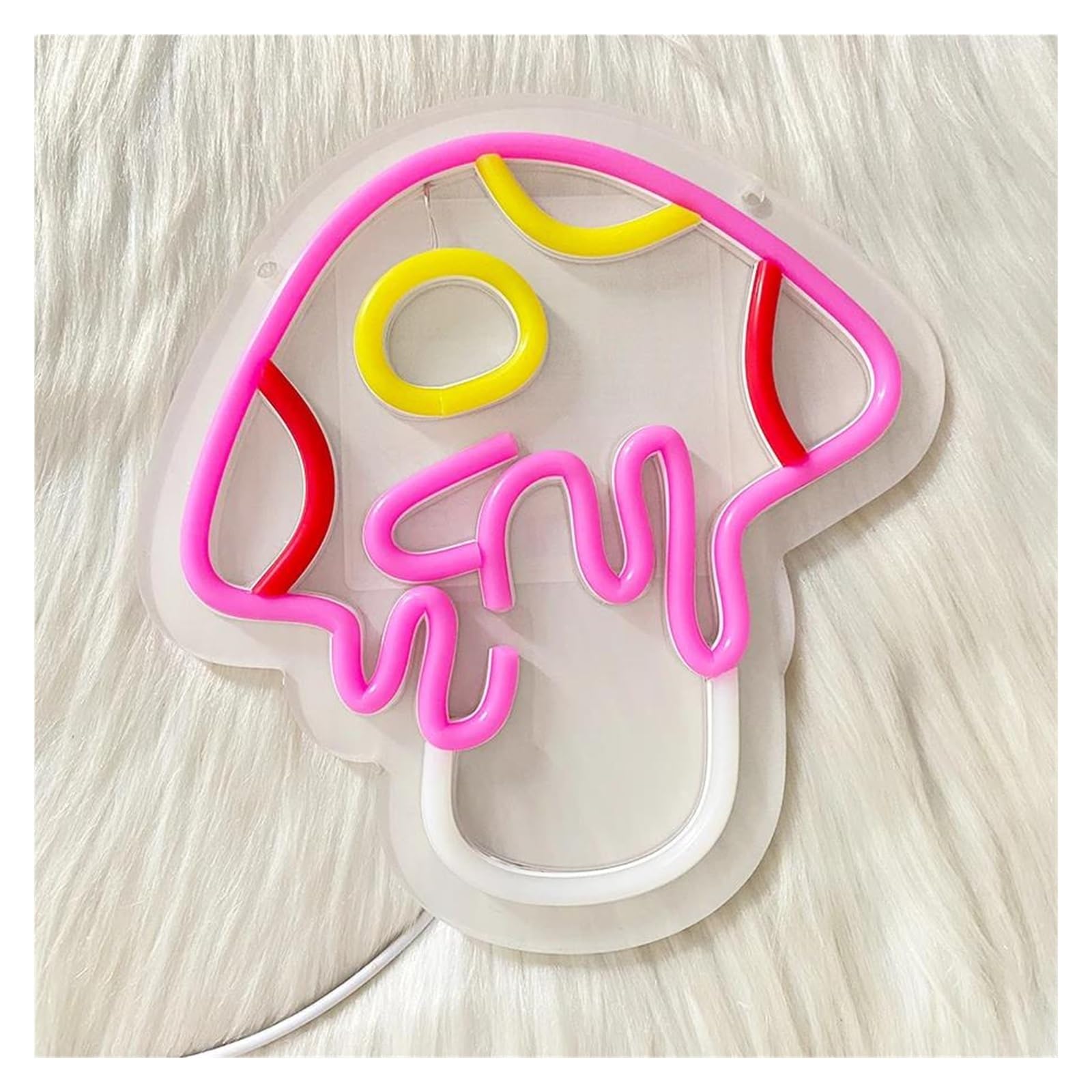 néon signe Enseigne Lumineuse Champignon, Intensité Variable Pour Salle De Jeux, Chambre À Coucher, Salon, Fête, Bar, Club, Bureau, Décoration Murale, 22cmx21cm