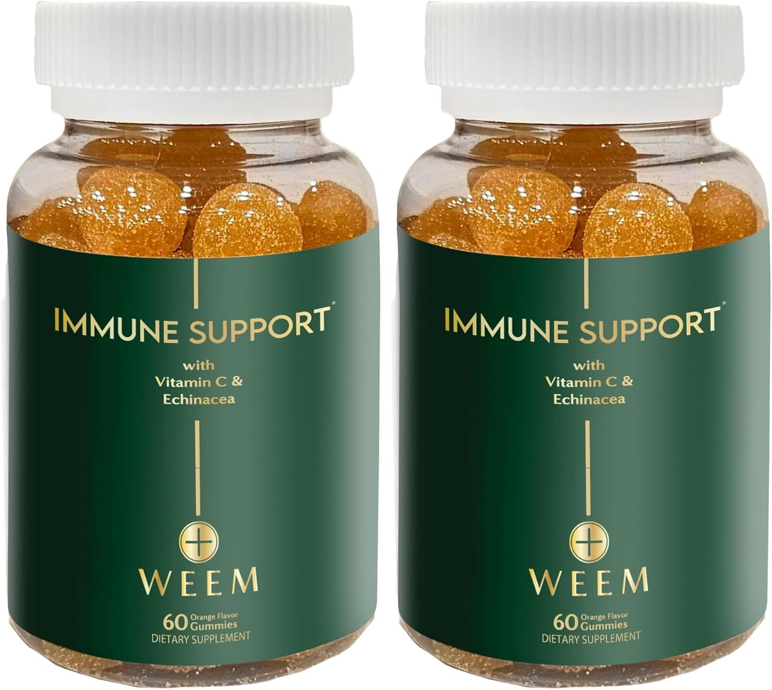 WEEM Immune Support Gummies - Vitamin C - Zinc - Echinacea - Health System Support - Alternative to Pills, Gluten-Free, Natural Supplement for Kids and Adults - 3 Pack