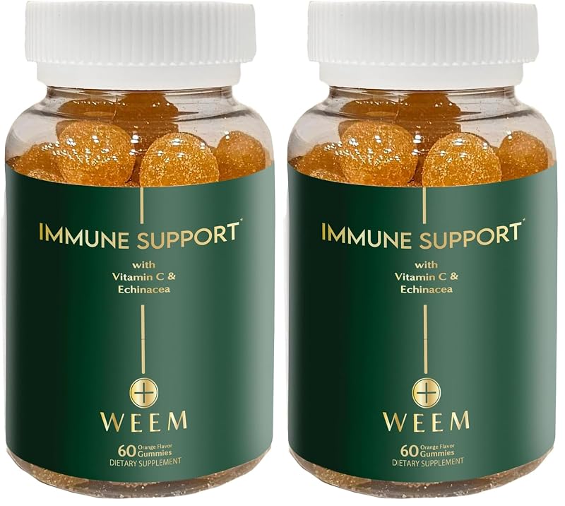 WEEM Suplemento de vitamina C, zinco e equinácea em gomas, 120 gomas