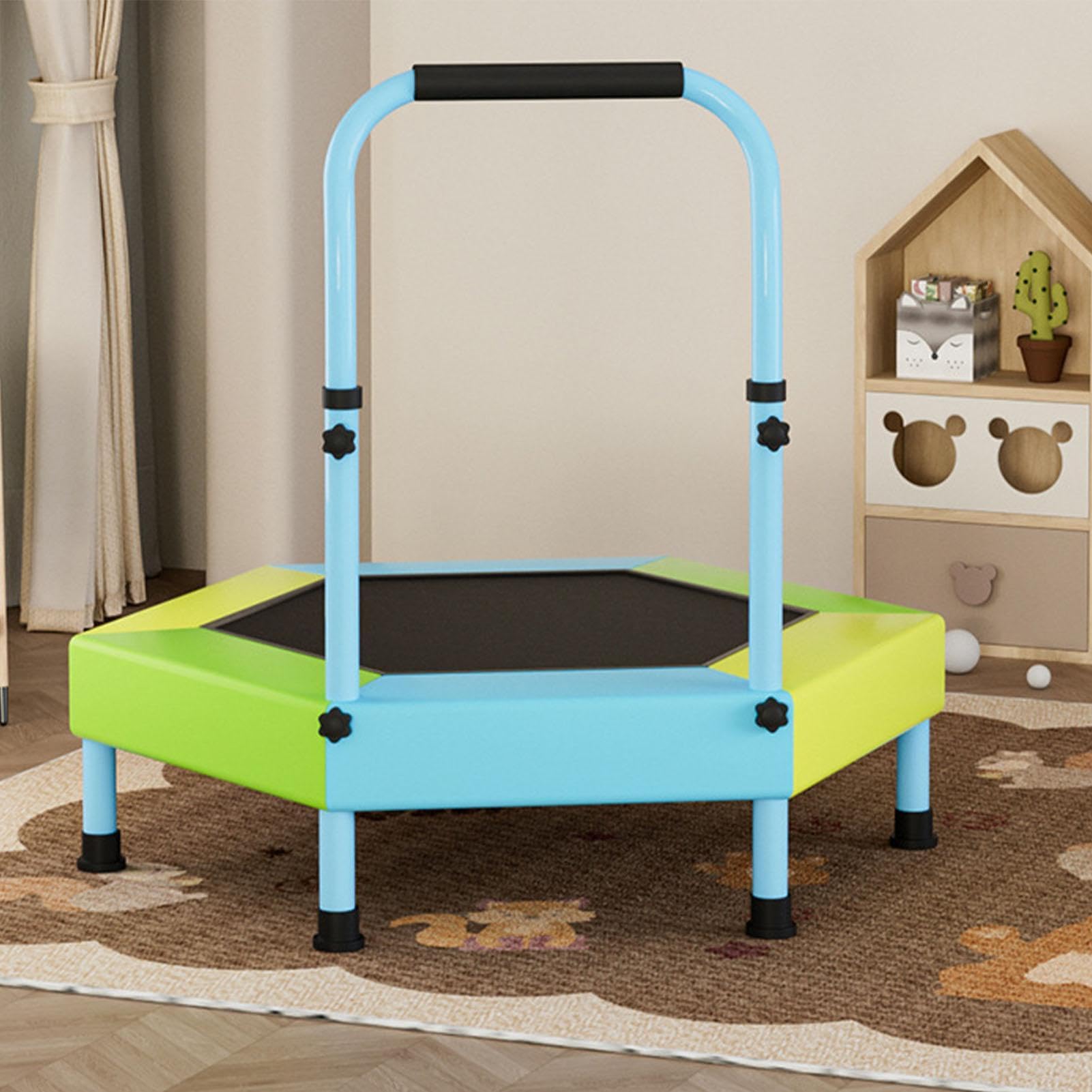 Mini-Trampolin für Kinder, 91 cm, faltbar, Springspielzeug, Mini-Trampolin mit verstellbarem Griff, für Kindergarten, Klassenzimmer, Zuhause, Fitnessstudio, Park, Rasen, Hof, Garten