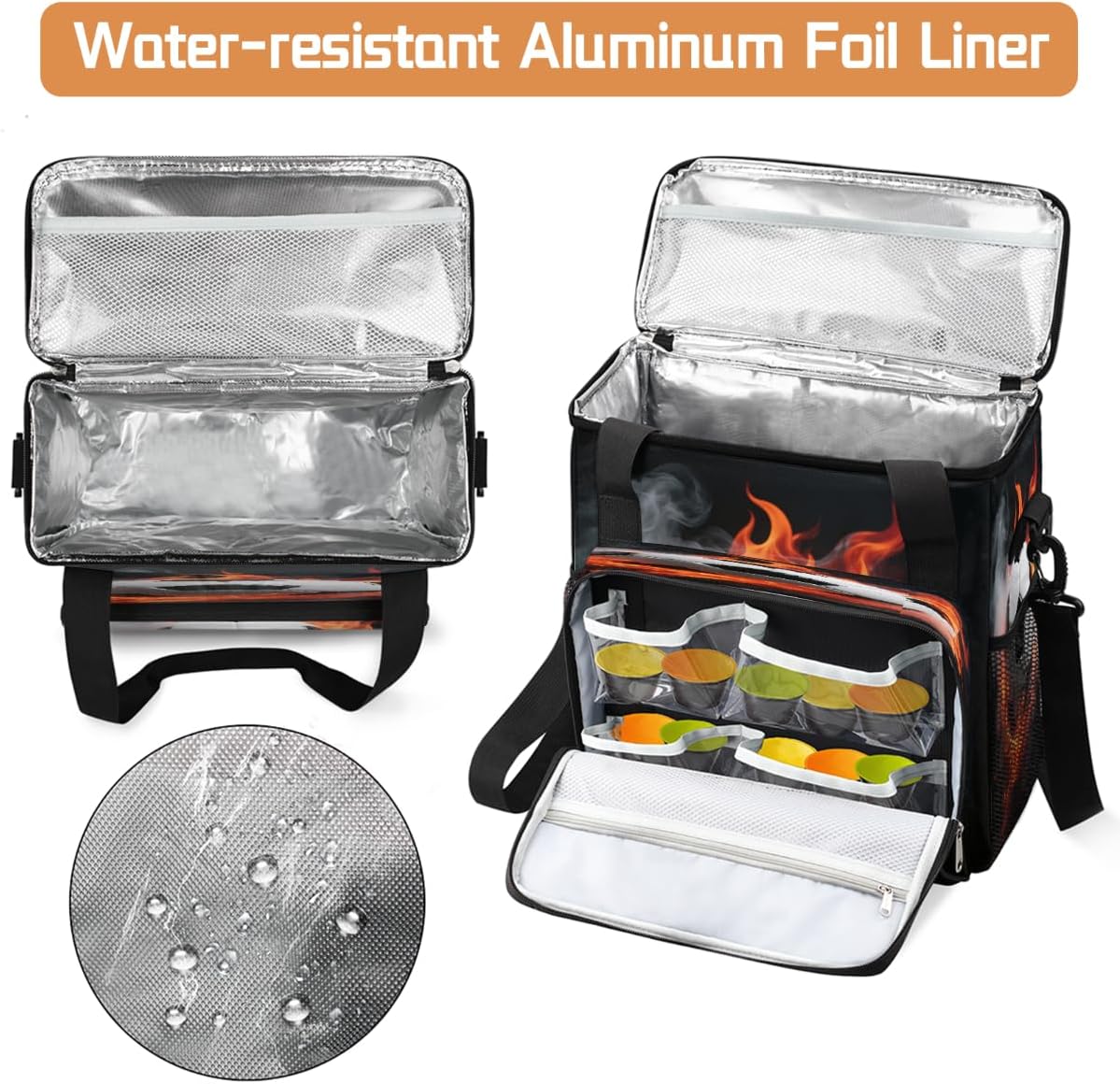 Fiery Soccer Portable Coffee Maker Carrying Bag Compatible with Keurig K-Mini or K-Mini Plus - Travel Storage Tote with K-Cup Pod Pockets for Single Serve Coffee Brewer
