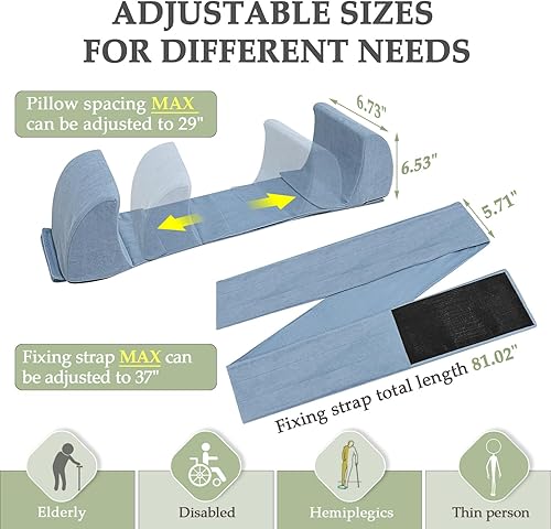 Miniatura 3 de Soporte lateral para silla de ruedas Cojines de cuña lateral para soporte de espalda, accesorios para sillas de ruedas para personas mayores,