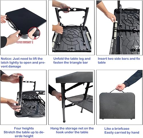 Miniatura 5 de maliven Mesa portátil 2023 con mesa plegable portátil ligera para picnic, playa, jardín, mesa plegable pequeña para fiesta