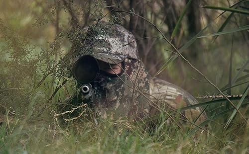 Miniatura 11 de DOWN UNDER OUTDOORS Máscara facial de caza de camuflaje premium en malla transparente ligera y transpirable, ajustable para hombres, mujeres y niños